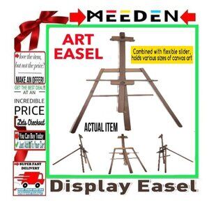 🛑 MEEDEN Versatile ➕🆒 EASEL Display Studio Frame Wood Adjustable 💸BUY NOW‼️